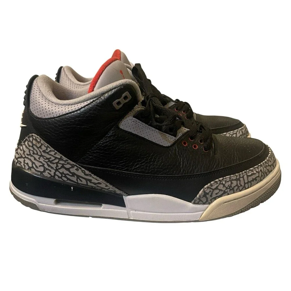 Nike Air Jordan 3 Retro OG Mid Black Cement Men’s Sneakers Size 10.5 Chicago